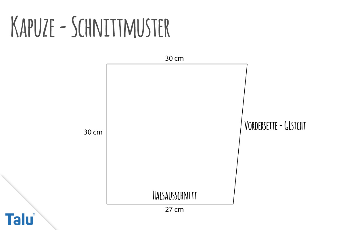Schnittmuster Kapuze